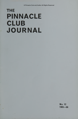 The Pinnacle Club Journal No.-12 1965-1966 cover